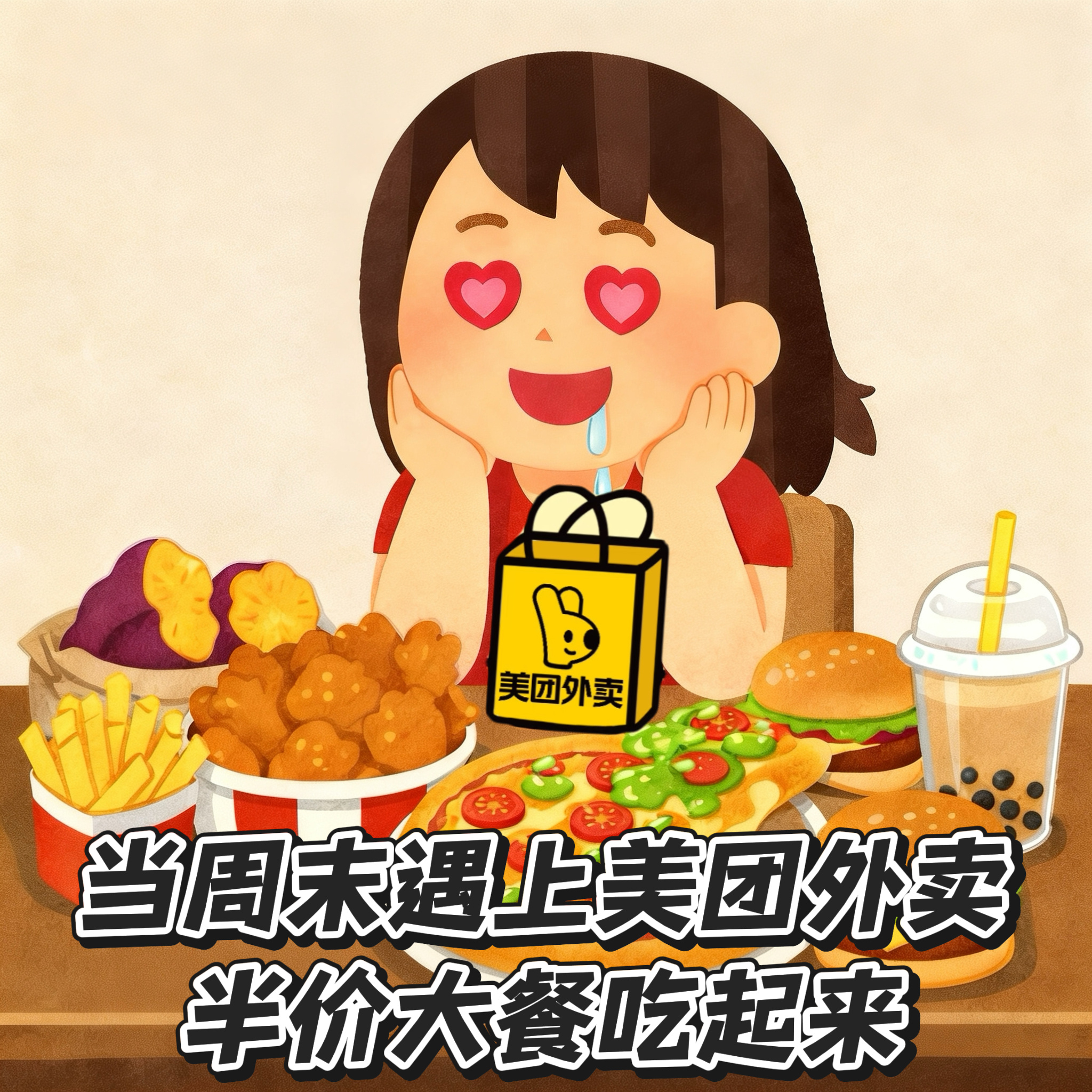 这周末钱包又要大出血了？不存在的！3月14-15日，美团/美团外卖APP搜【半价