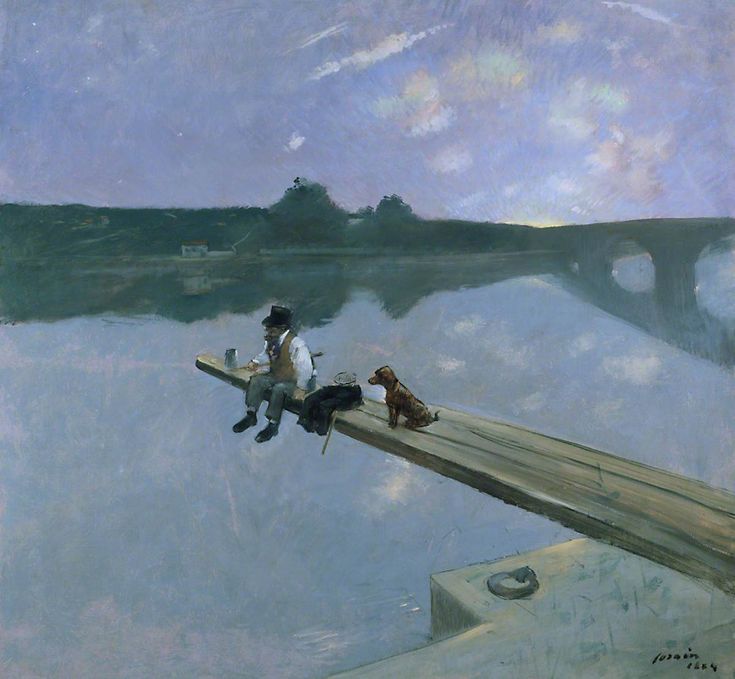钓鱼的人，1884年，法国画家Jean-Louis Forain 