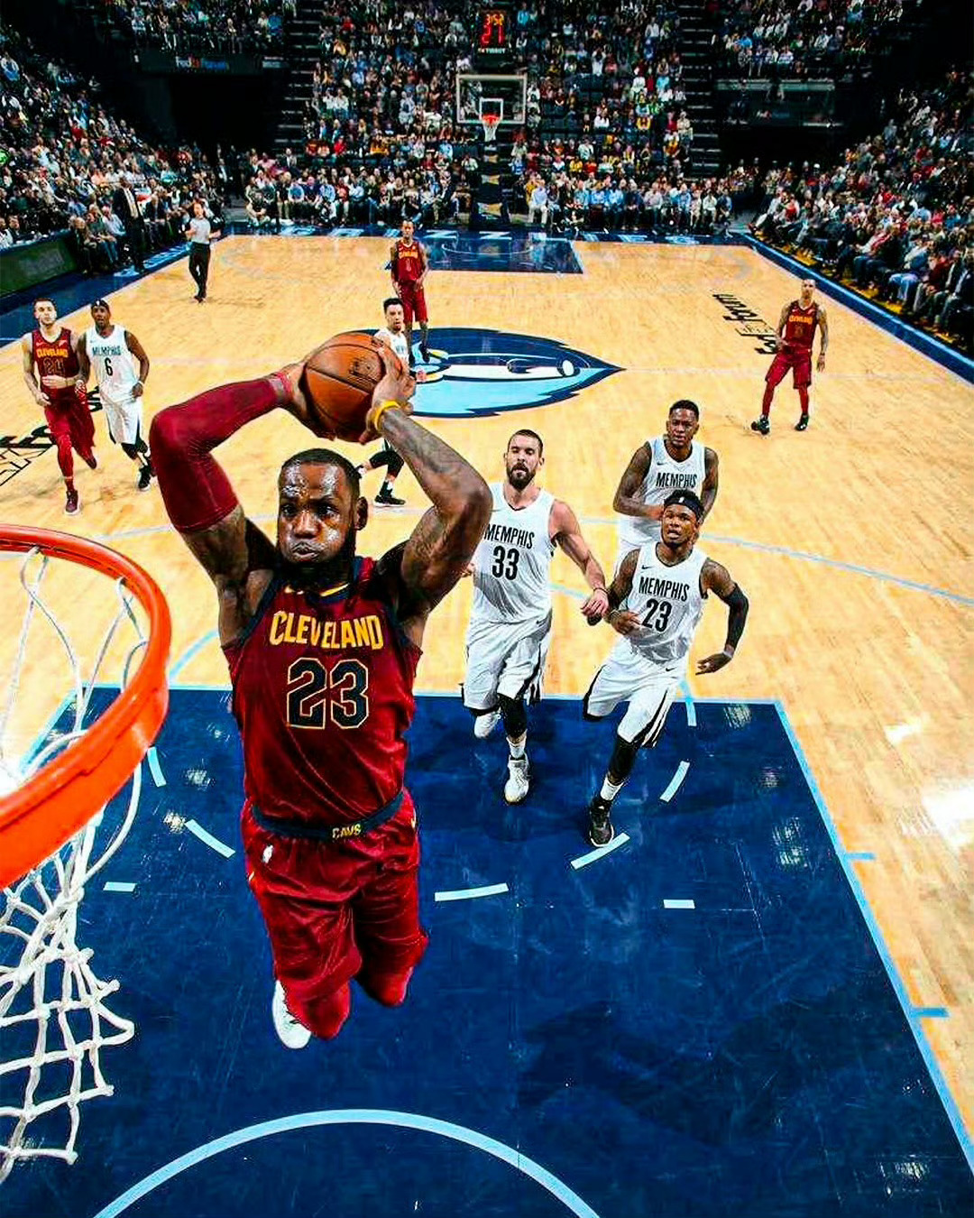 扣篮必须鼓起腮帮子[doge]克利夫兰骑士骑士nba詹姆斯 ​​​