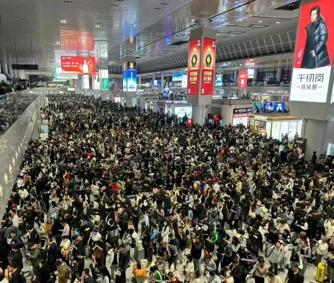今天的南京南站啥情况
人山人海
真是吓死人的多
比春运还恐怖