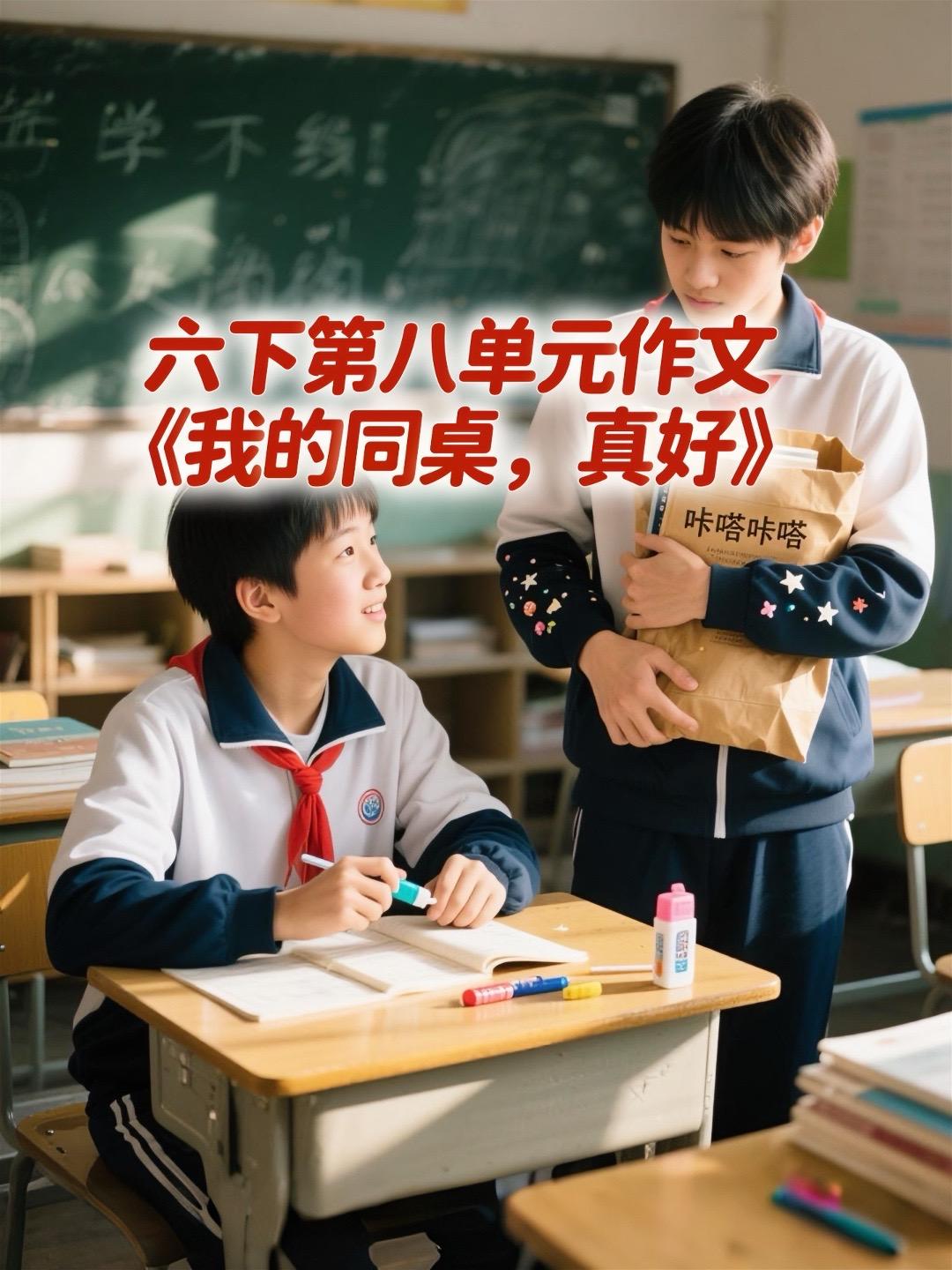 《我的同桌，真好》 优秀范文。家长必读，小学六年级下册第八单元习作《有...