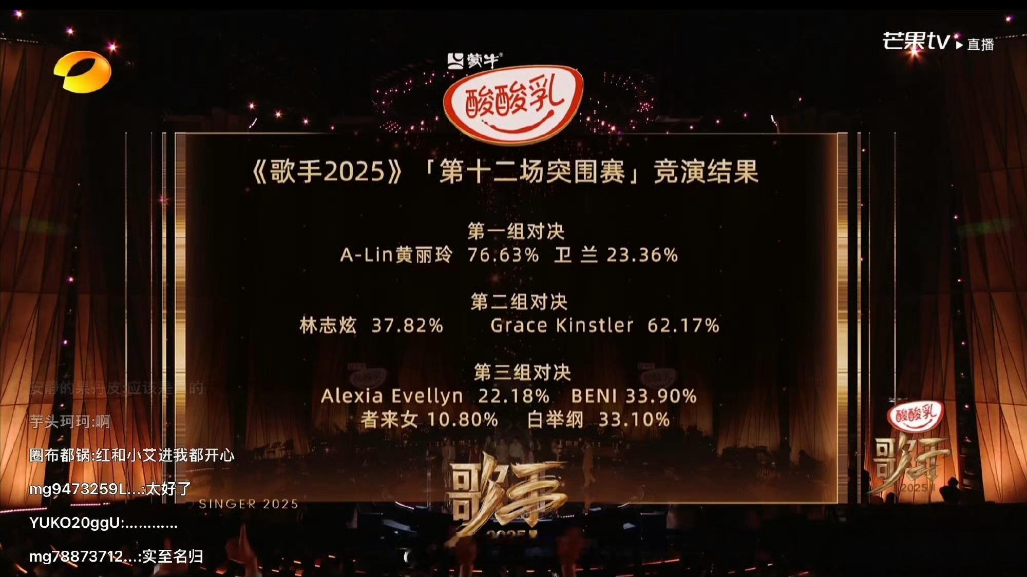 歌手直播 进决赛的名单出来啦[淡淡的]吓一跳😮alin、李佳薇、Grace、b