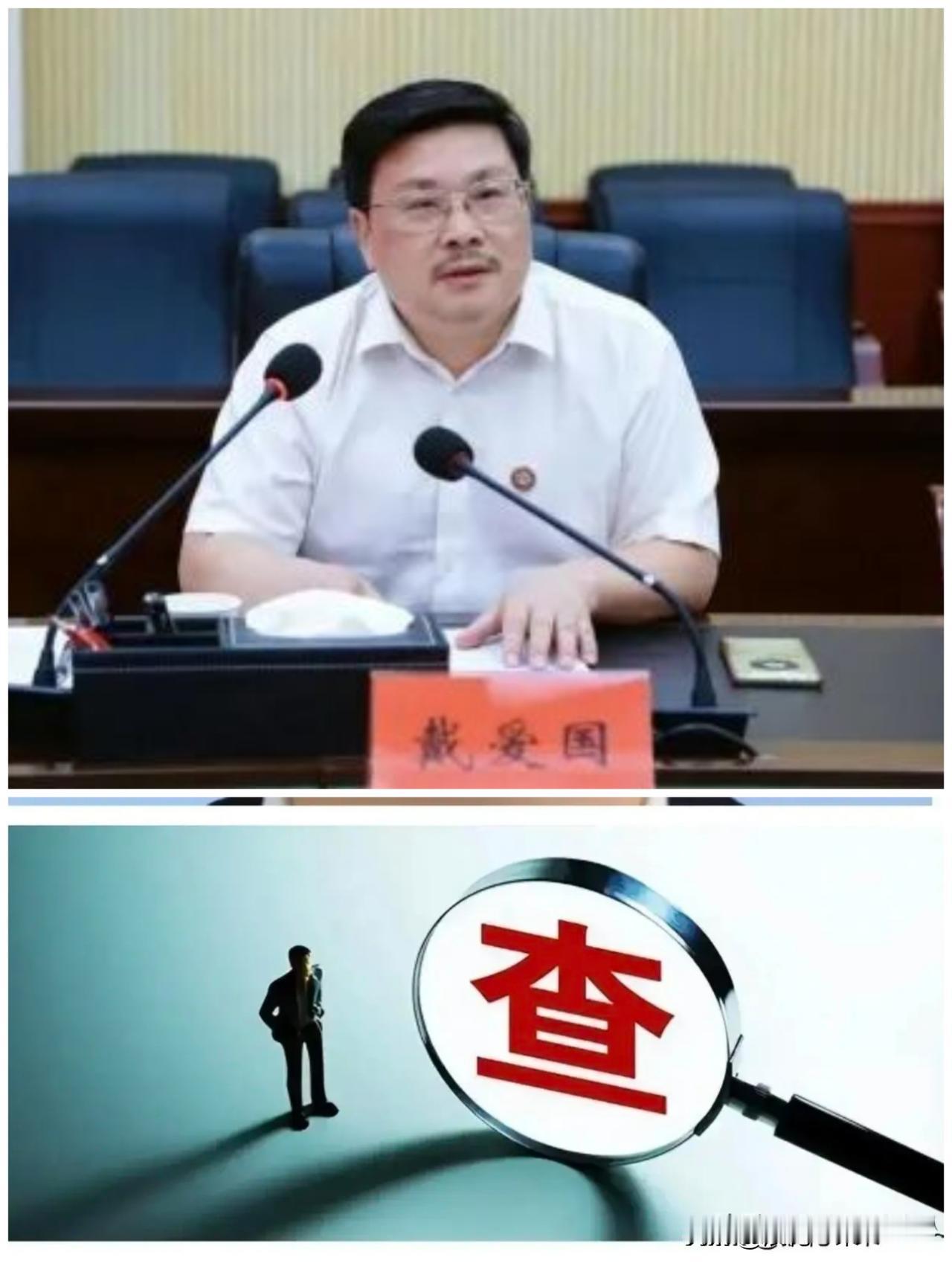10月23日，
反腐消息❗️【戴爱国】被查，他1966年生，湖南邵阳人，医学博士