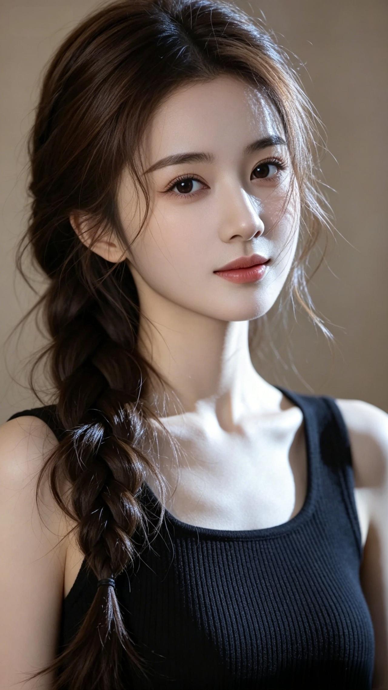 偏爱黑色的内敛，眉眼之间，藏着独一份温柔，任由发丝拂过脸颊，在寻常日子里，沉淀从