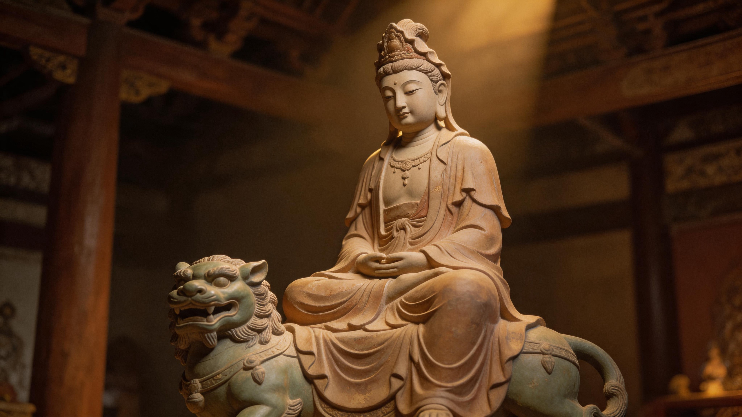 文殊福泽常伴，远离烦恼，一路向阳而行 
