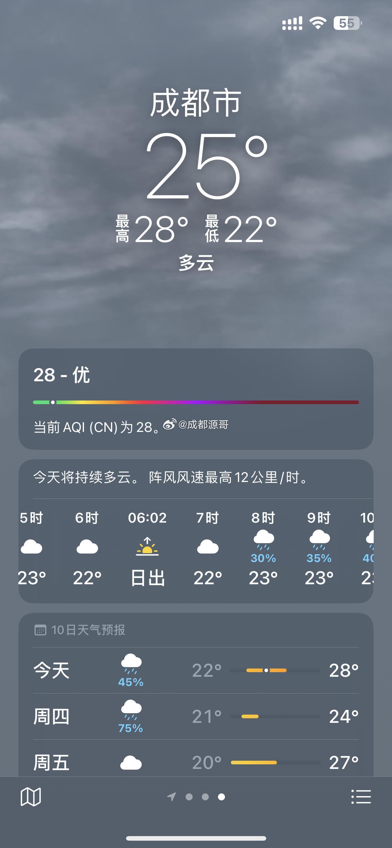 台湾的日出日落时间跟成都差一小时，我就说怎么天那么早就黑了 中国·台北