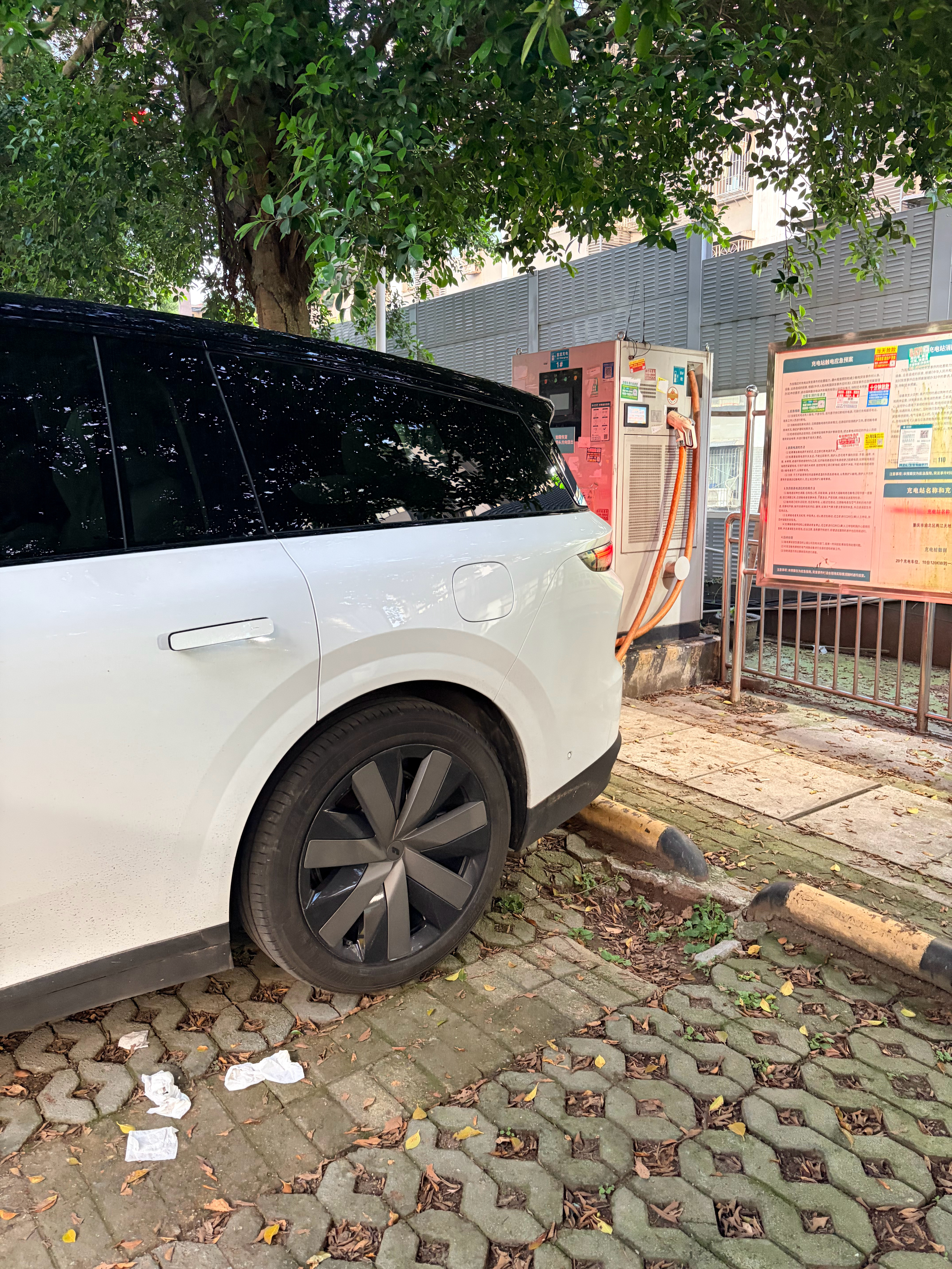 ES8 都这么长了 ES9 不敢想，我的 i8 也就轮子压着停车线，再看旁边的吉