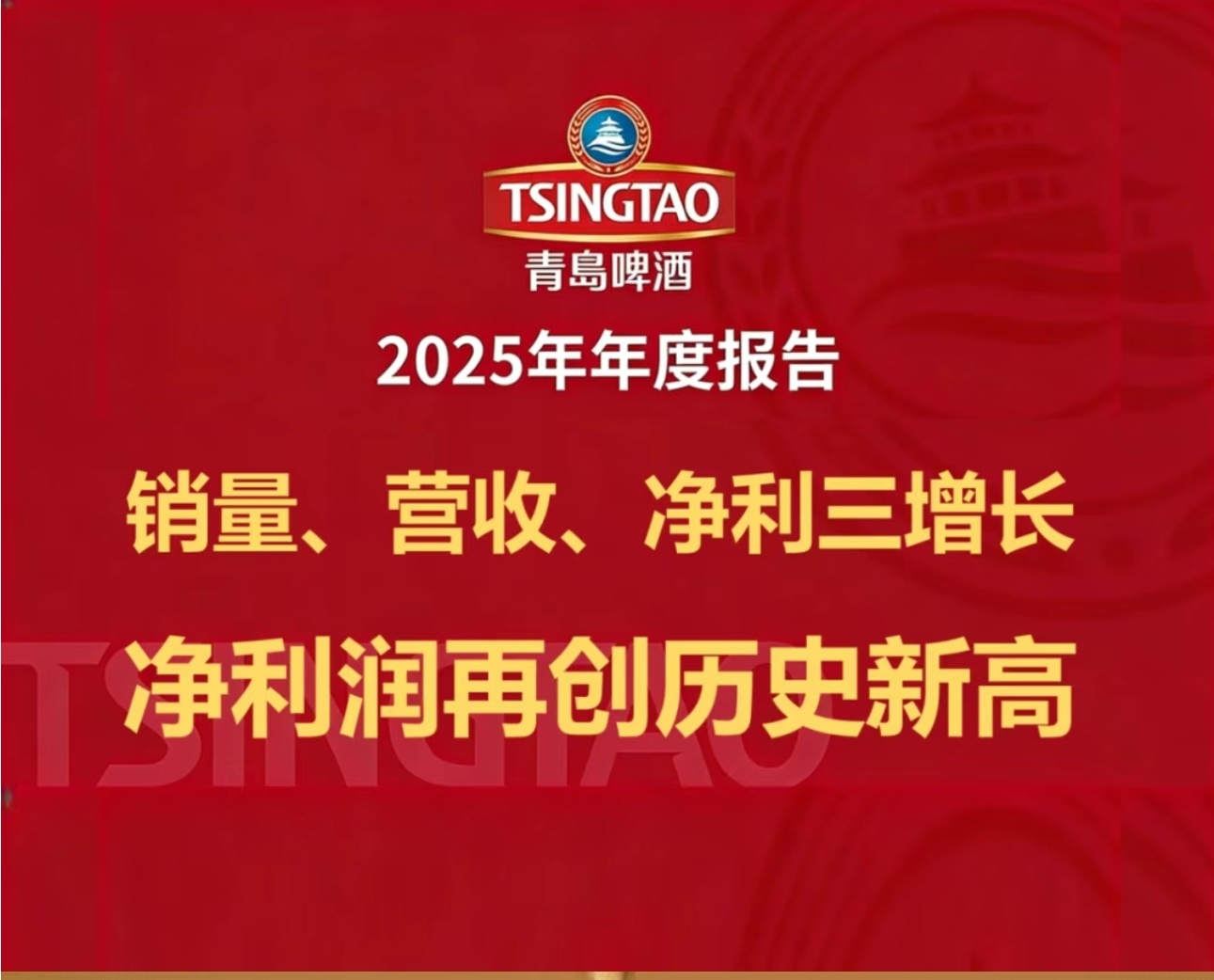 青岛啤酒2025年财报净利润创新高，但本土（山东）销售占70%，这说明了什么呢？