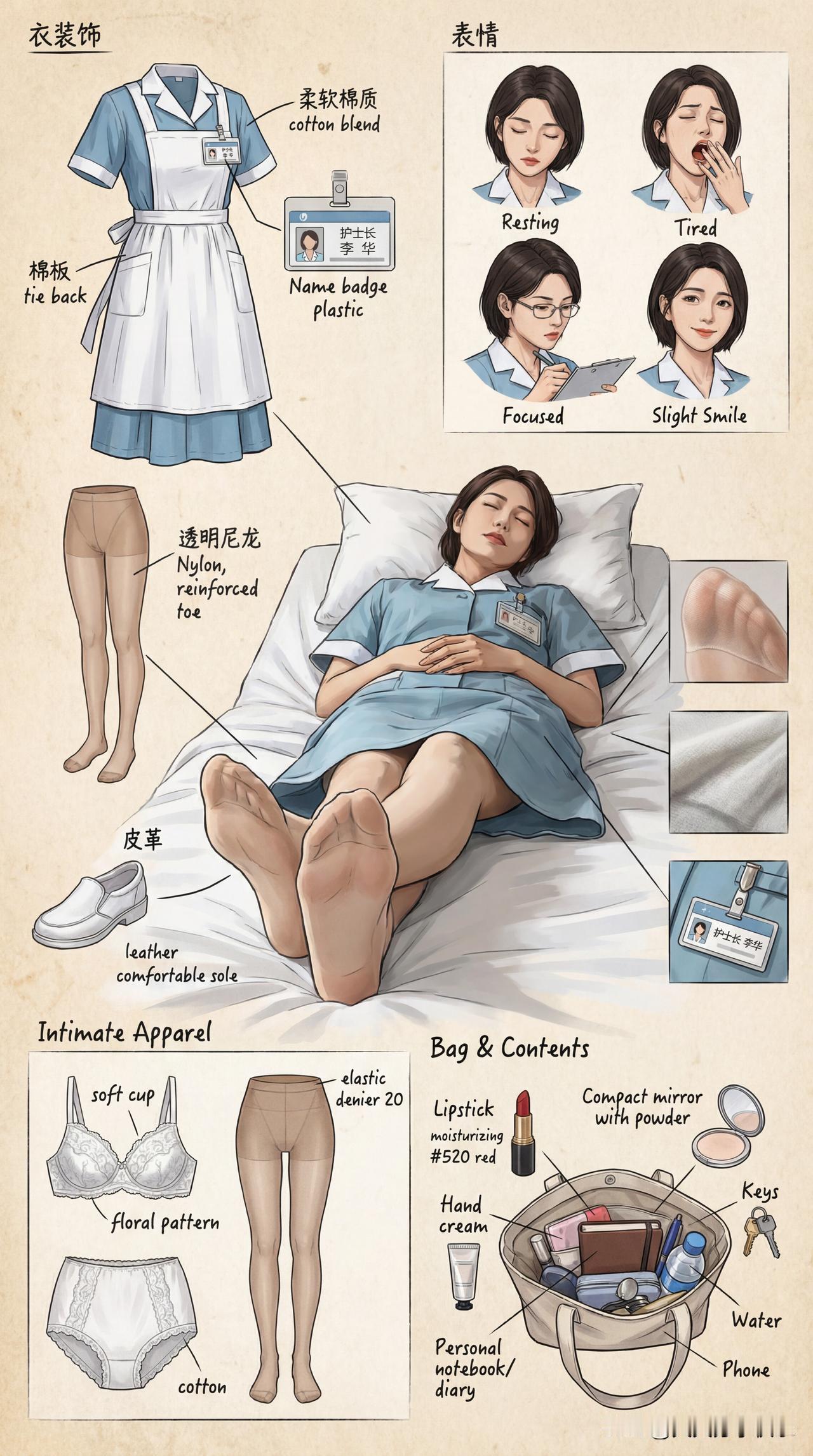 ai女医生在休息室休息AI医诊 ai护士姐姐 ai护士美女 ai会看病 ai女医