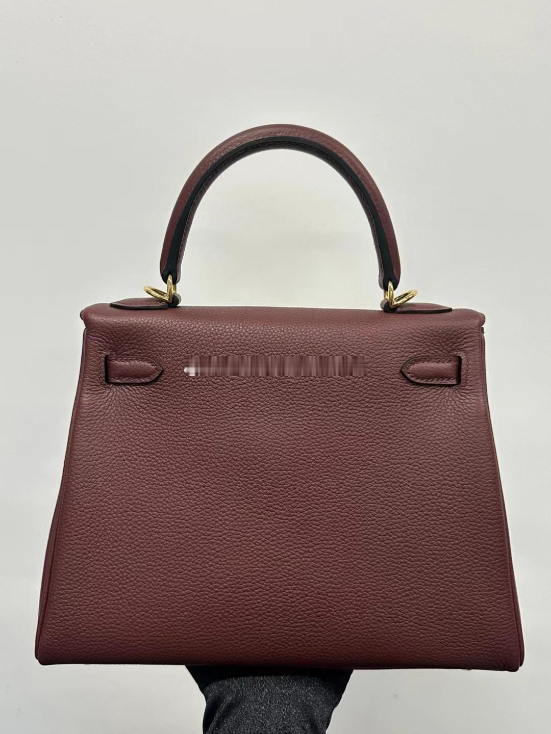 Kelly 25cm 酒红 togo皮 金扣爱马仕hermes ​​​