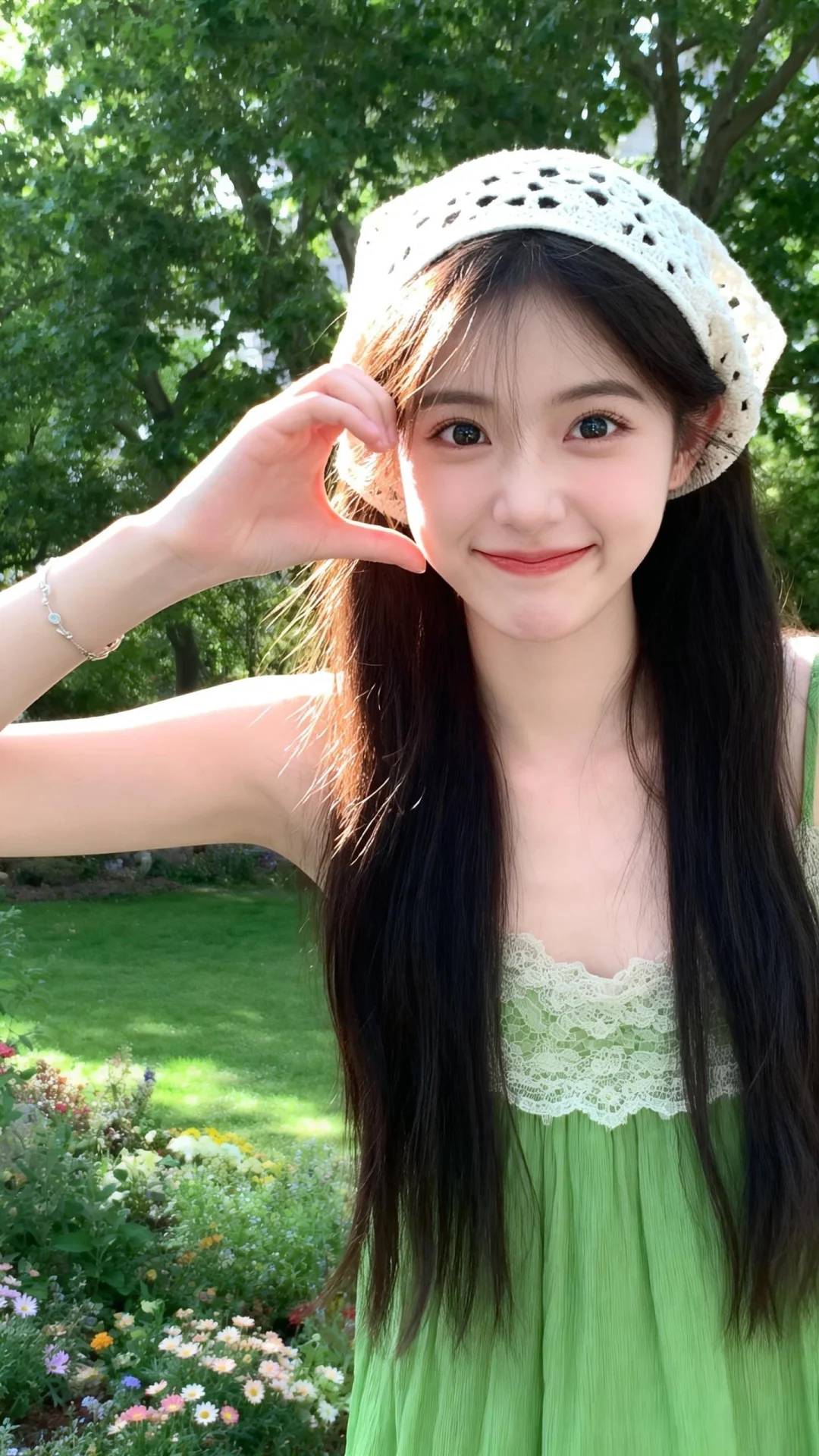 高清监控画面，高清分辨率，发丝垂坠且轻抚泛光，瓷感白肌肤，清纯动人，佩...