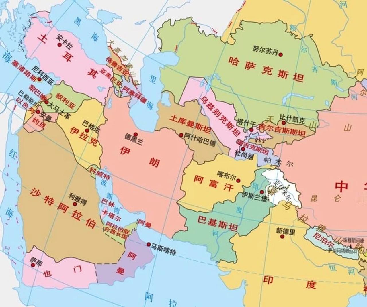 大国中东博弈，是围绕“8”个中东国家：

1、伊朗

2、以色列

3、巴勒斯坦