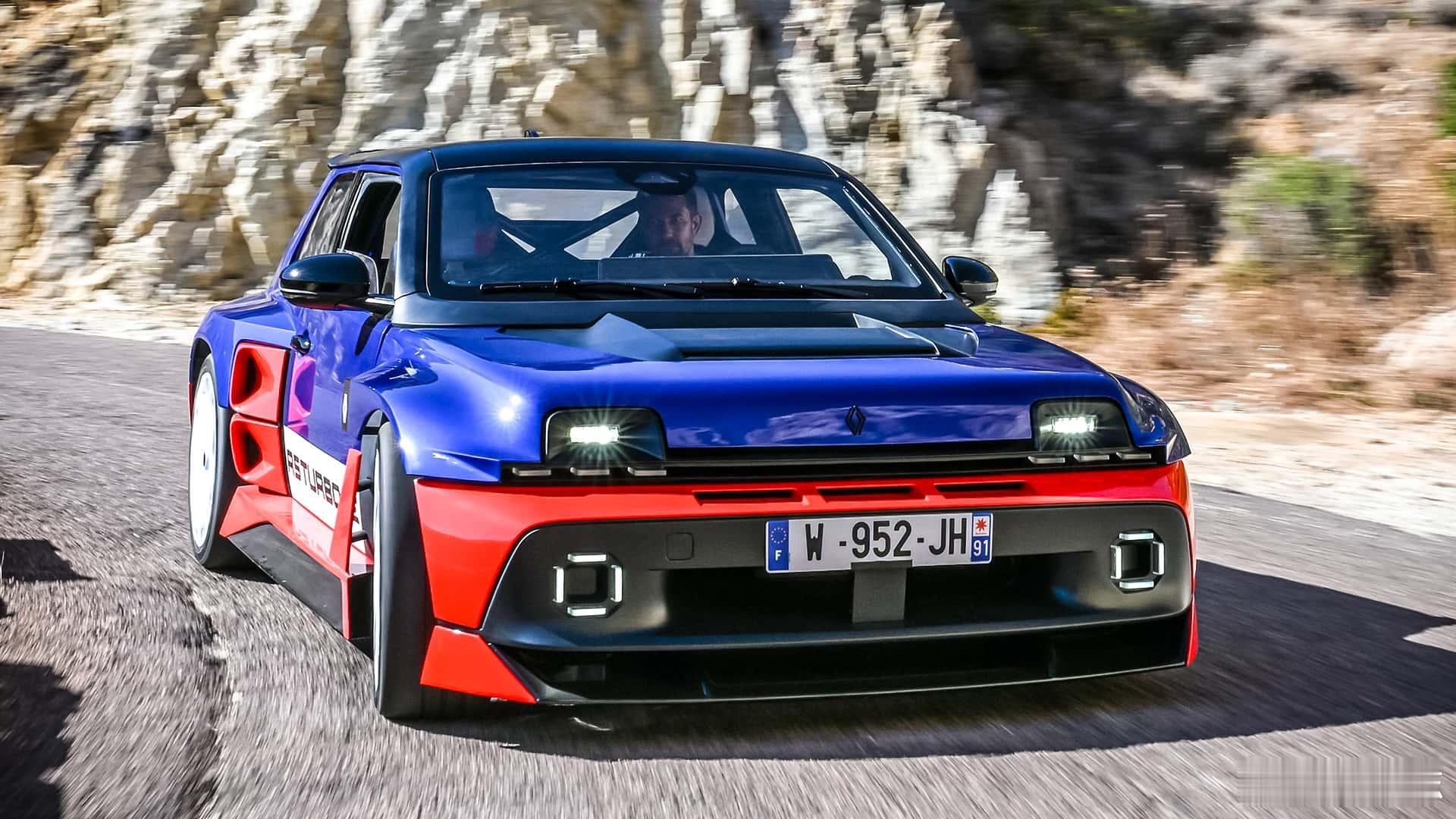 名车志新闻  “漂移狠角色” ，雷诺5 Turbo 3E 电动钢炮实车动态亮相。