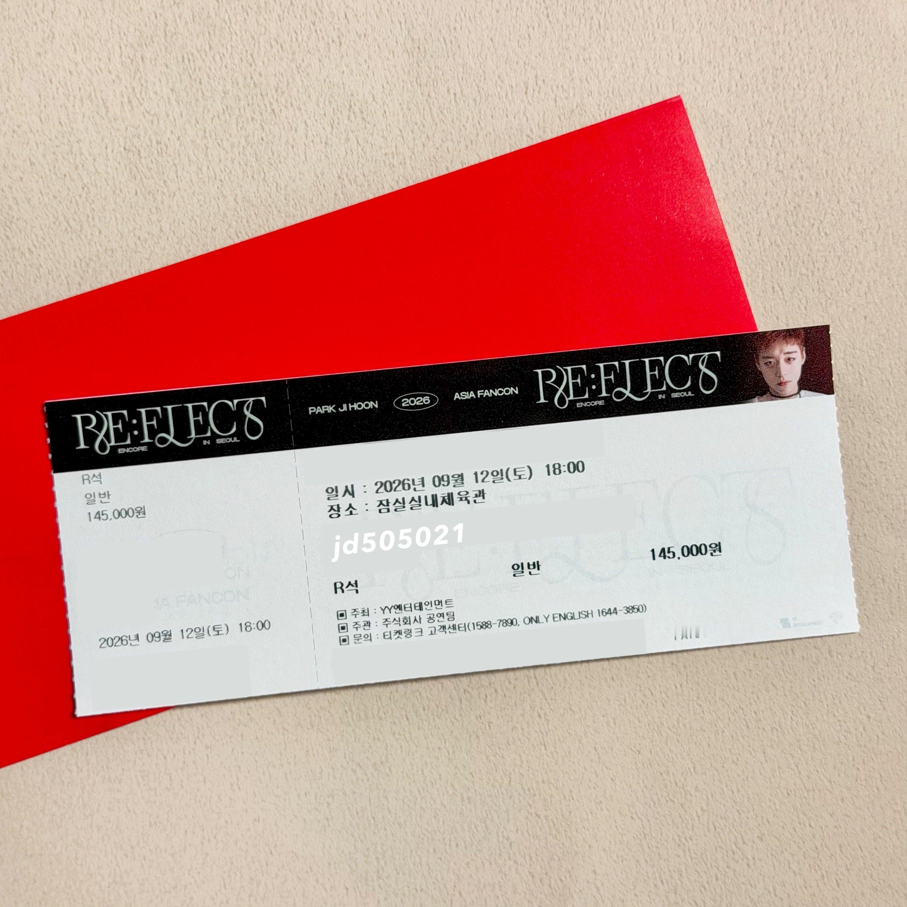 首尔安可演唱会门票到手了©️jd505021而且票面不是普通的，是印有志训脸蛋的