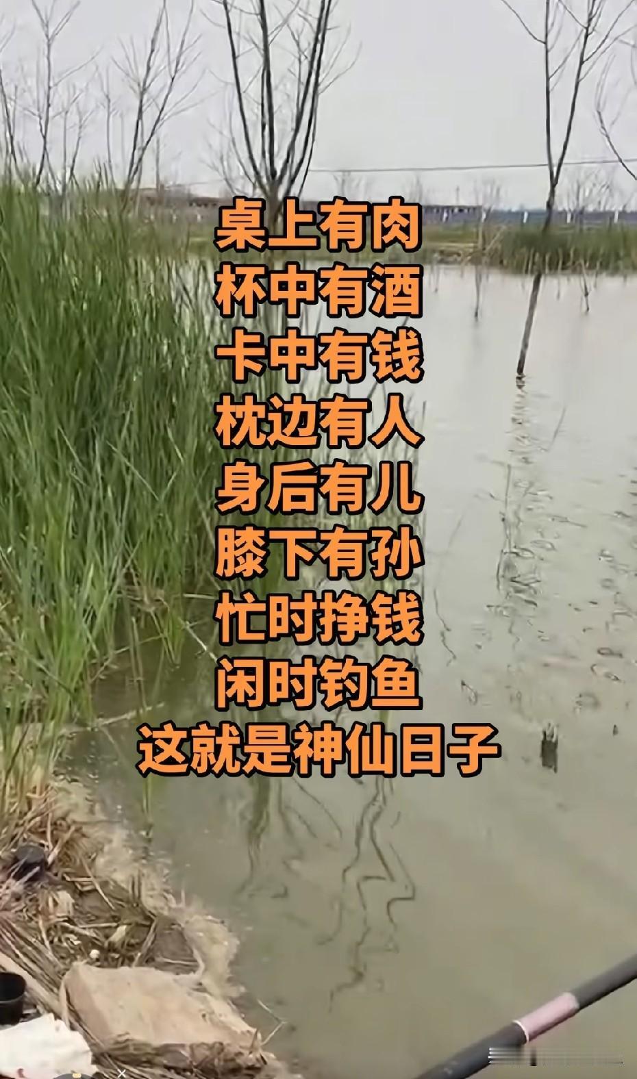 什么是幸福？看完这段活瞬间通透
 
桌上有肉，杯中有酒，卡中有钱，枕边有人，
身