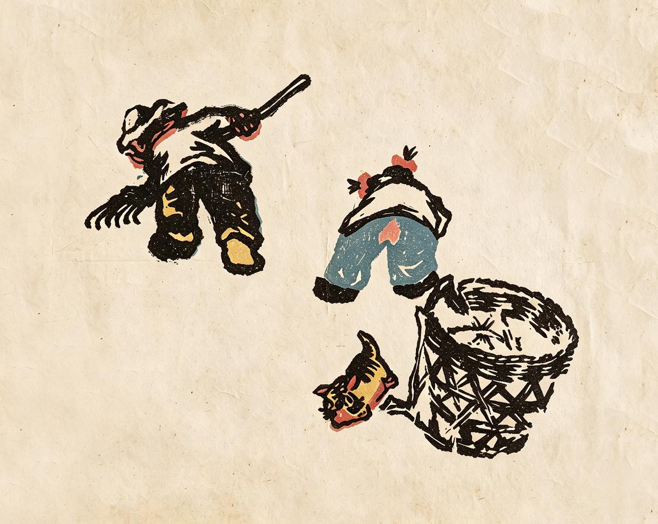 拾草、搂柴，小时候干过这活儿的讲一讲

老版画 《拾草》段仪才 1960年

旧