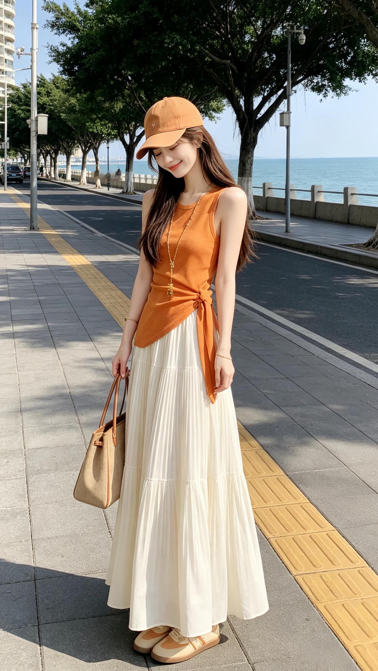 时髦修身穿搭时尚穿搭,今天出门穿什么? 温柔风