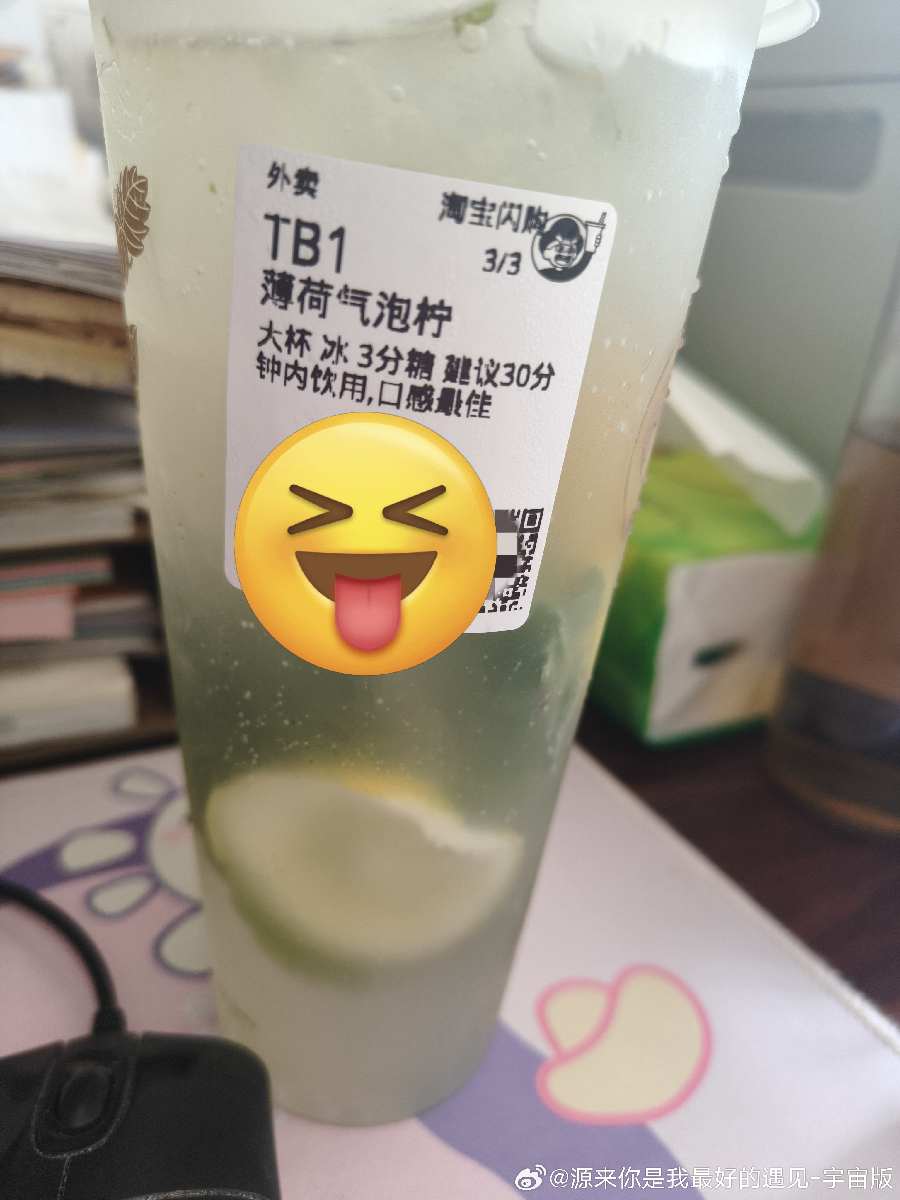 救＂命＂水啊热的难受，喝一口薄荷气泡柠太爽了生活手记王源代言益禾堂王源