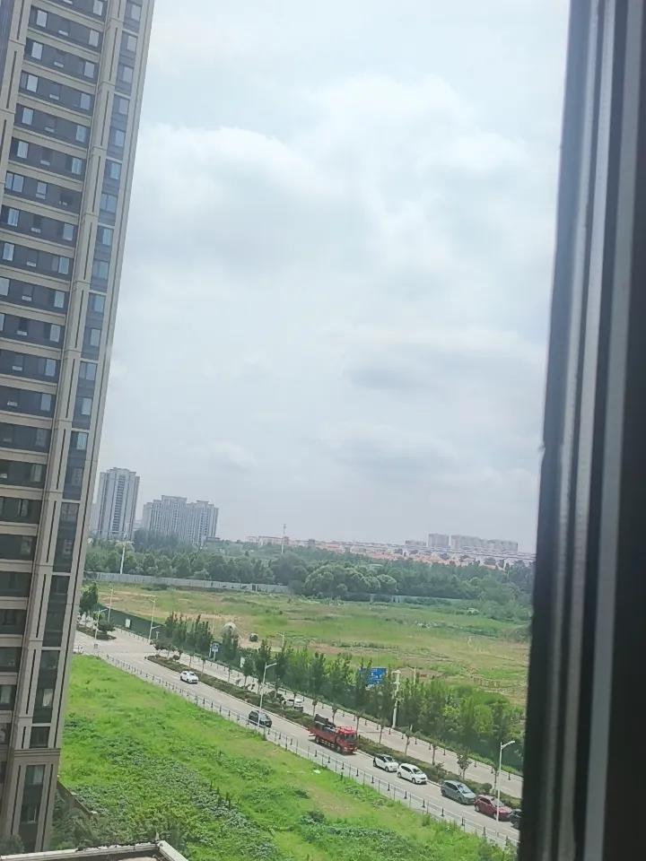 刚刚拍摄，泰安高新区！昨天晚上的一场小雨，虽然没有缓解多少当前的旱情，却给燥热的