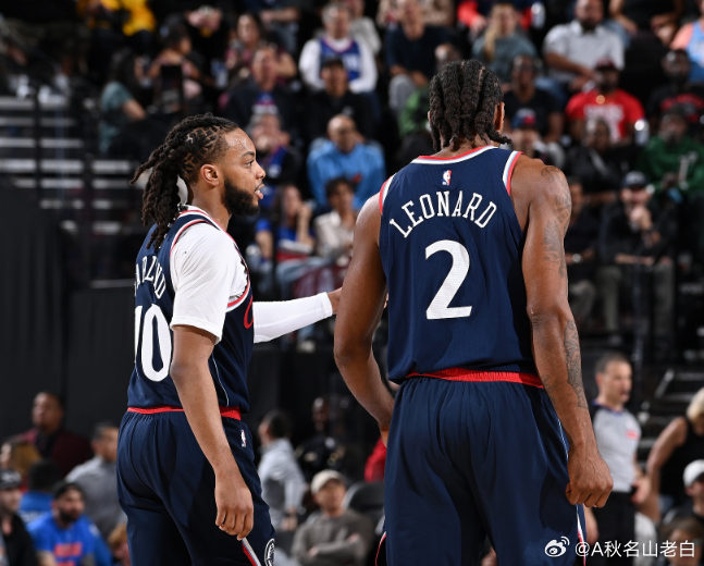 NBA常规赛，快船客场138-131击败独行侠。赛后，加兰接受了采访。谈及与伦纳