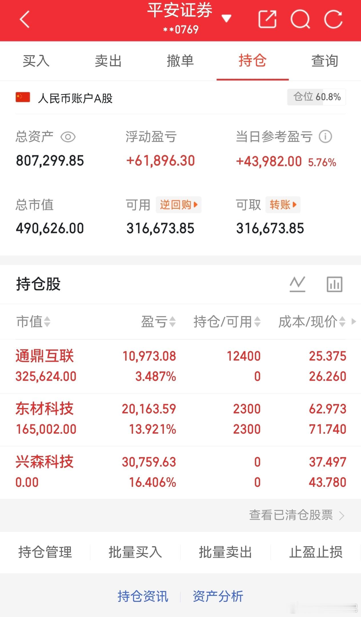 今天的账户红得发紫！左手通鼎互联，右手东材科技，双双喜提涨停板！一个是从底部放量