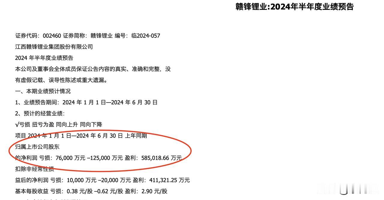 天齐锂业亏得不能看了，半年亏损了55亿。我以为我眼花了，再仔细一看，
赣锋锂业上