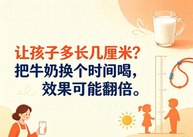 让孩子多长几厘米？把牛奶换个时间喝，效果可能翻倍