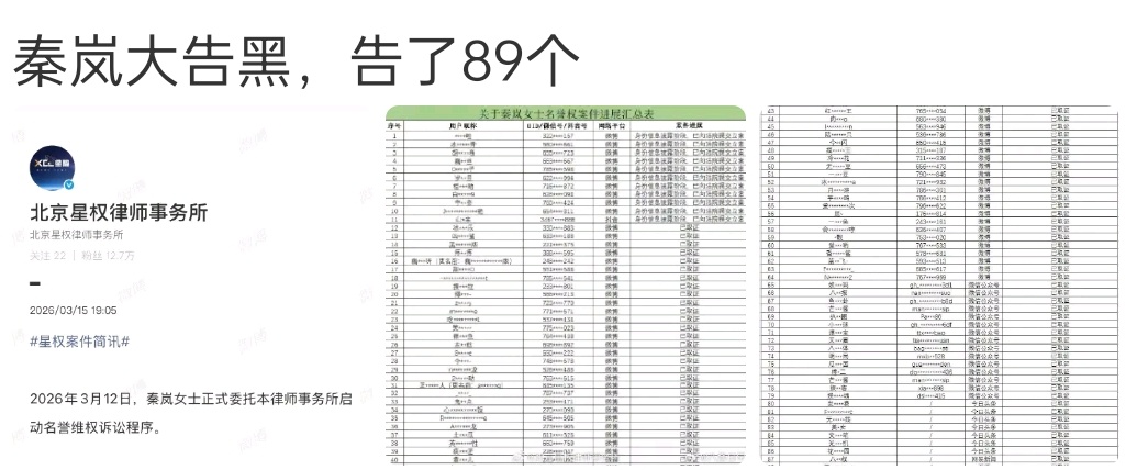 发生了啥？秦岚一口气取证了89个 