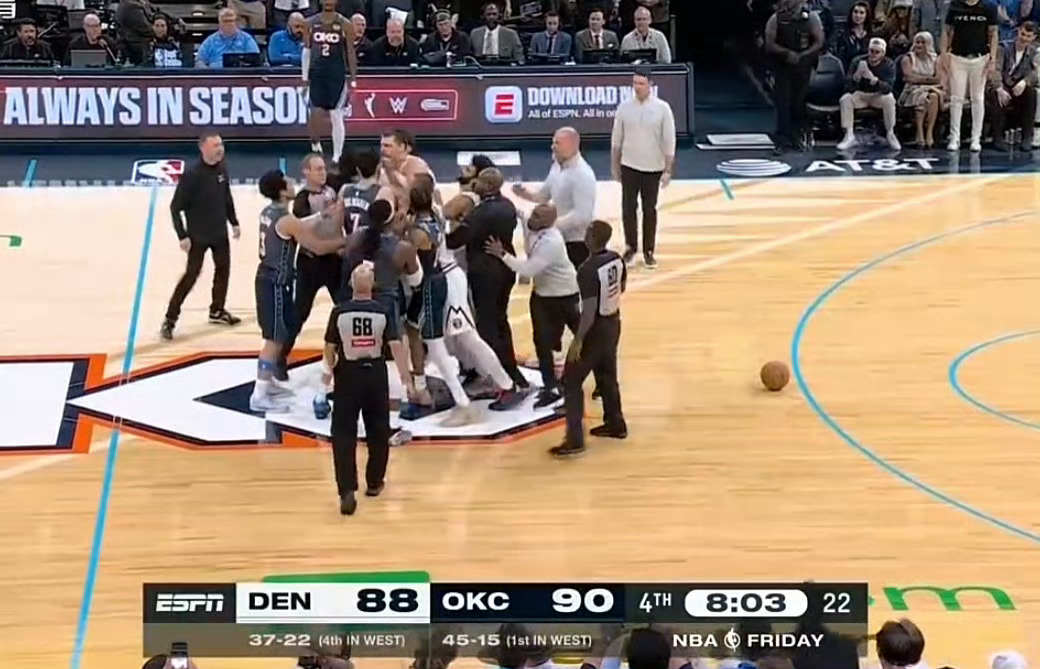 多尔特回家的路上要小心点了，约老师他哥可不太好惹！雷霆掘金冲突掘金vs雷霆约基奇