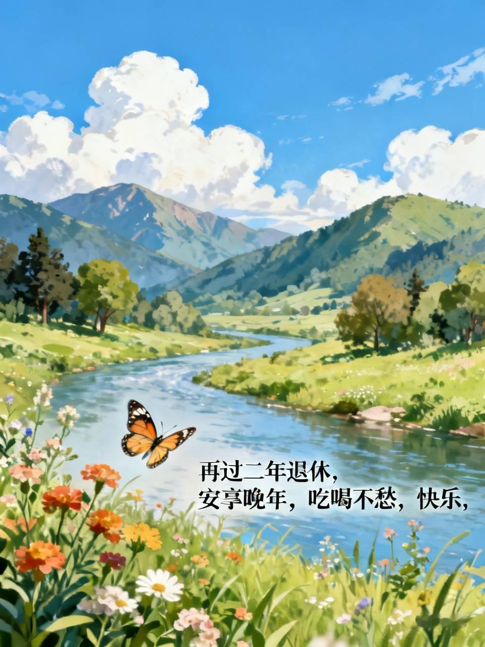 给自己一句话，你会说什么? 再过两年就退休啦，想想都美！到时候吃喝不愁，真正开启
