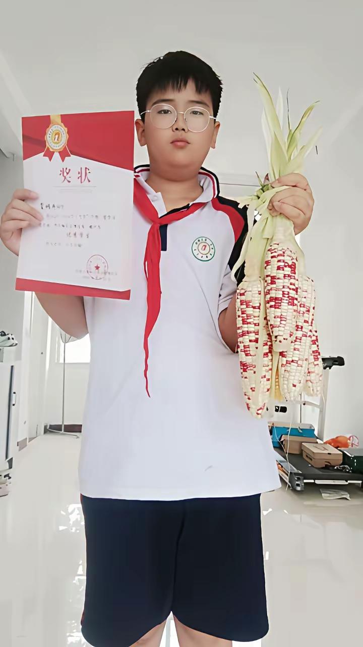 老师总在夸，
吾儿成绩佳。
今又发奖状，
乐坏是爹妈。