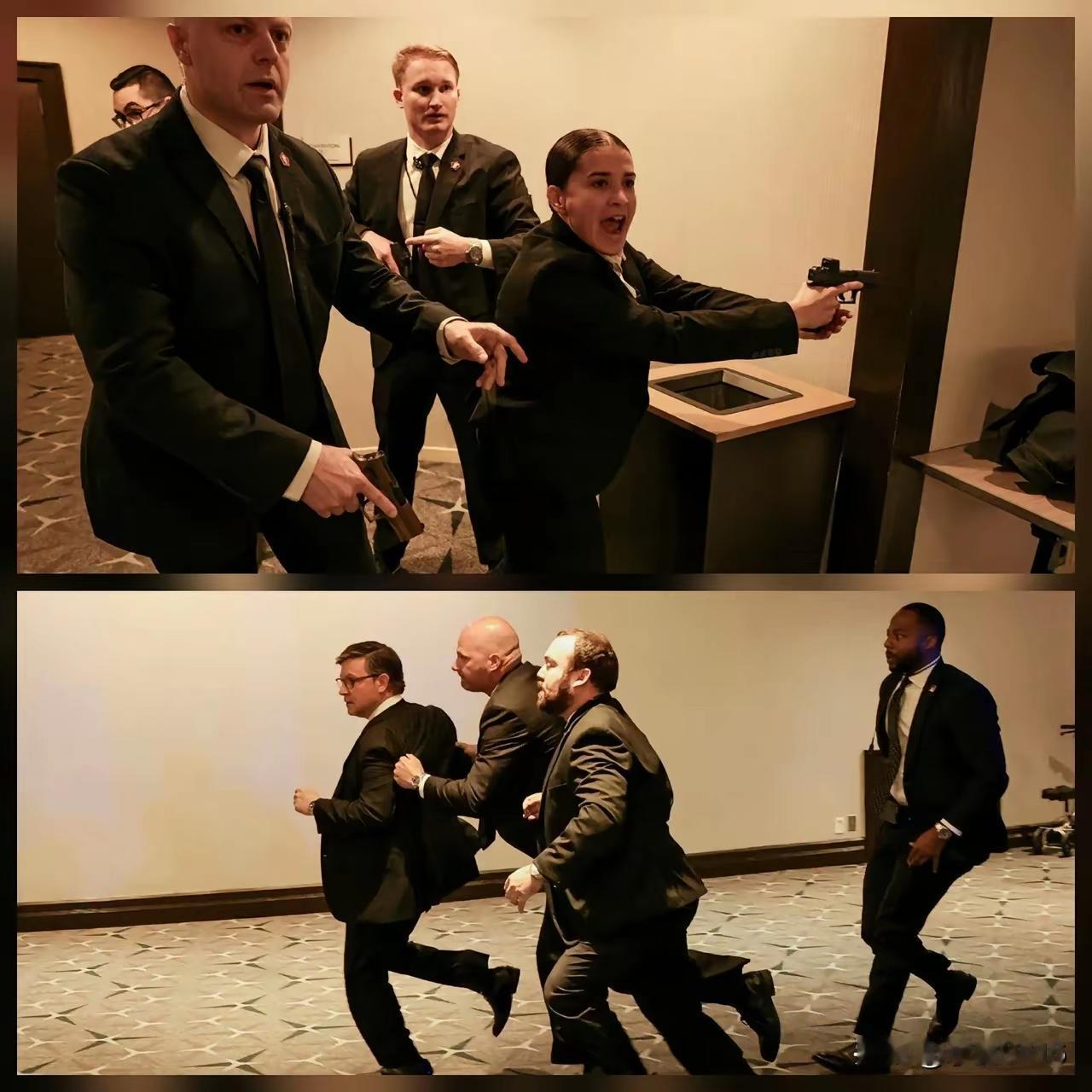 终于看到高官拼命逃跑的样子，原来也同普通人一样慌里慌张的亲自逃跑！