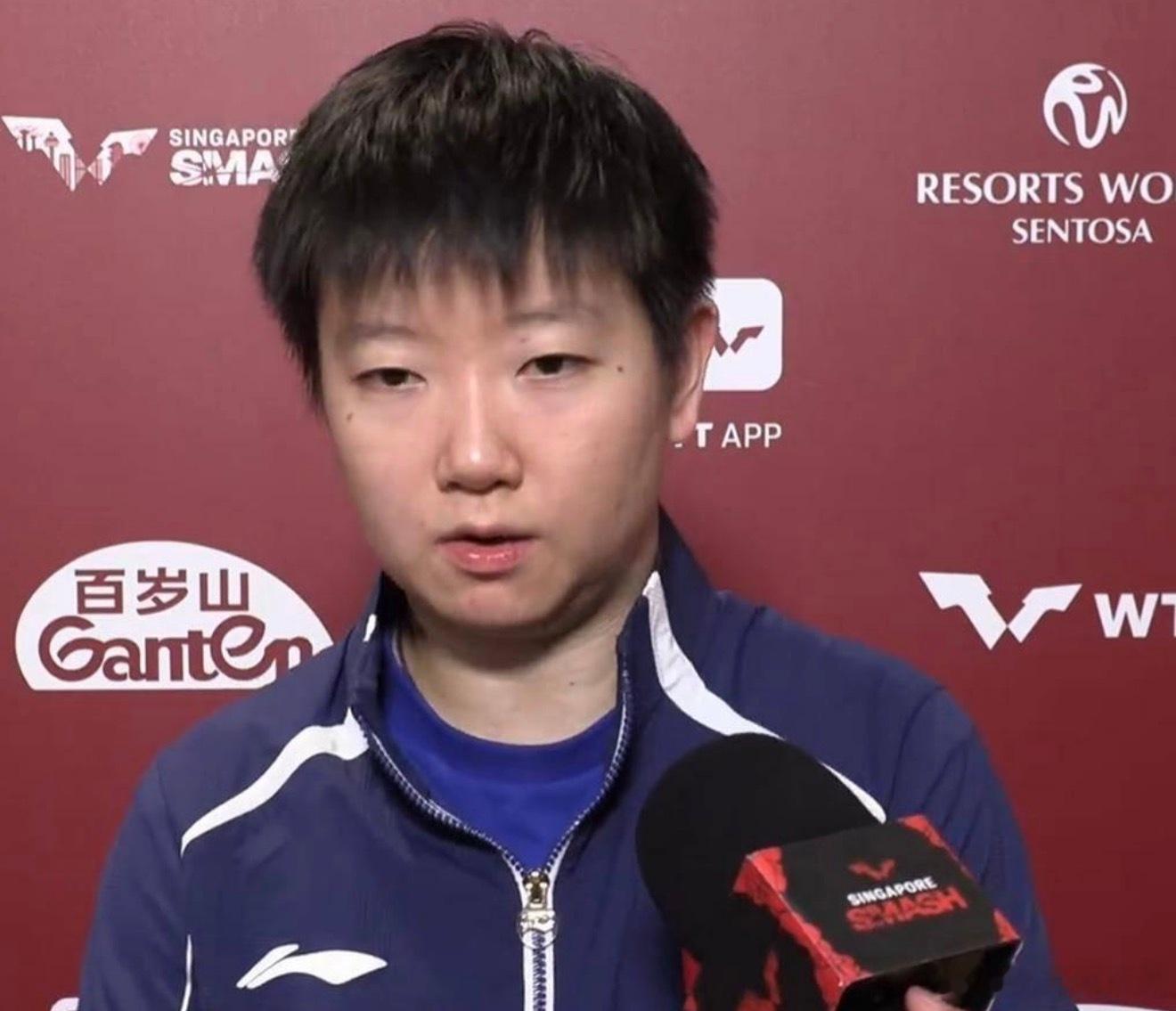 输掉比赛以后，孙颖莎说：“大家不用过度担心。”昨晚发烧，亚运后的高强度赛程又带来