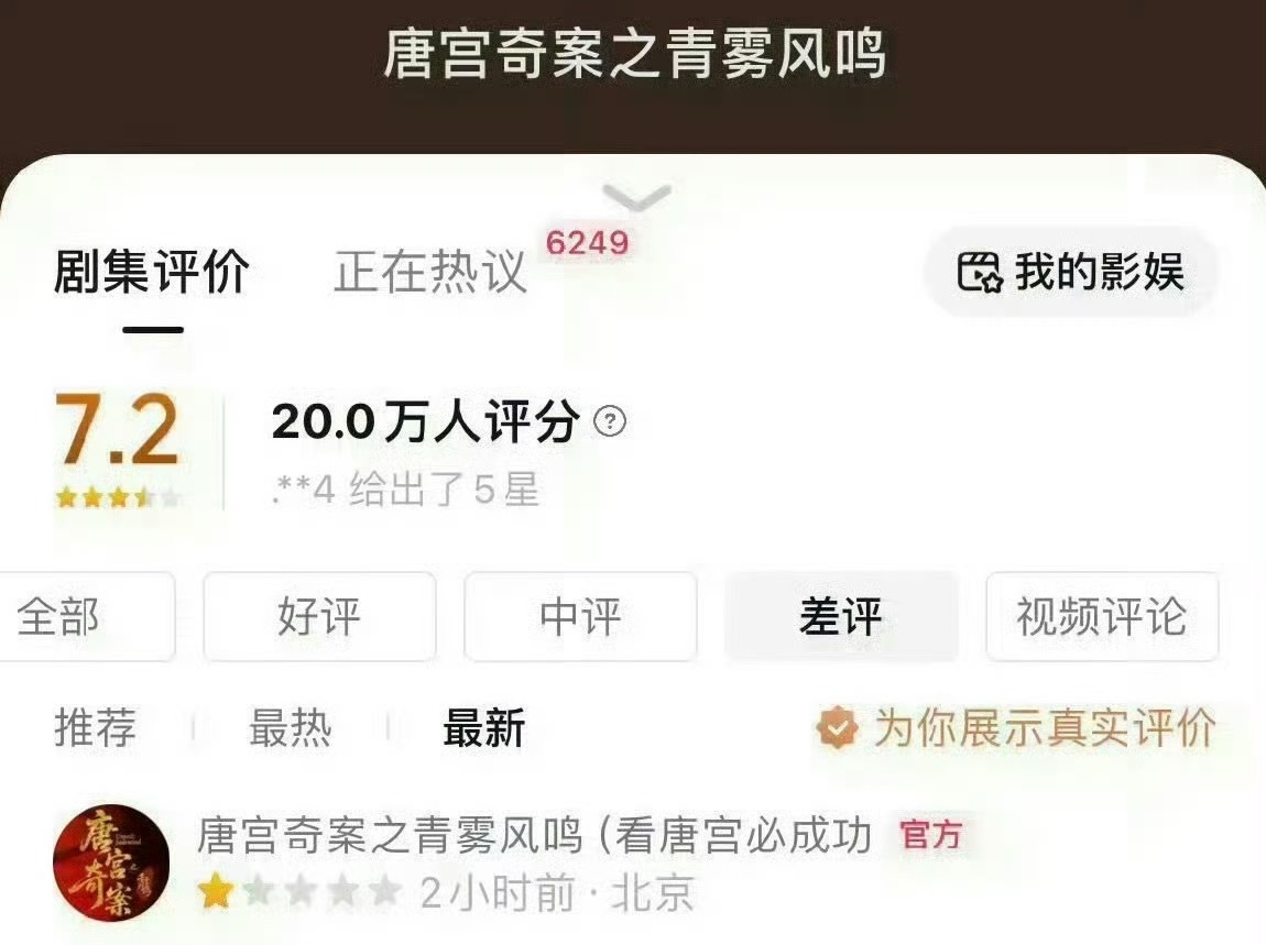 《唐宫奇案》：相关行为非官方所为，也不代表官方任何立场，已联系平台启动排查程序。