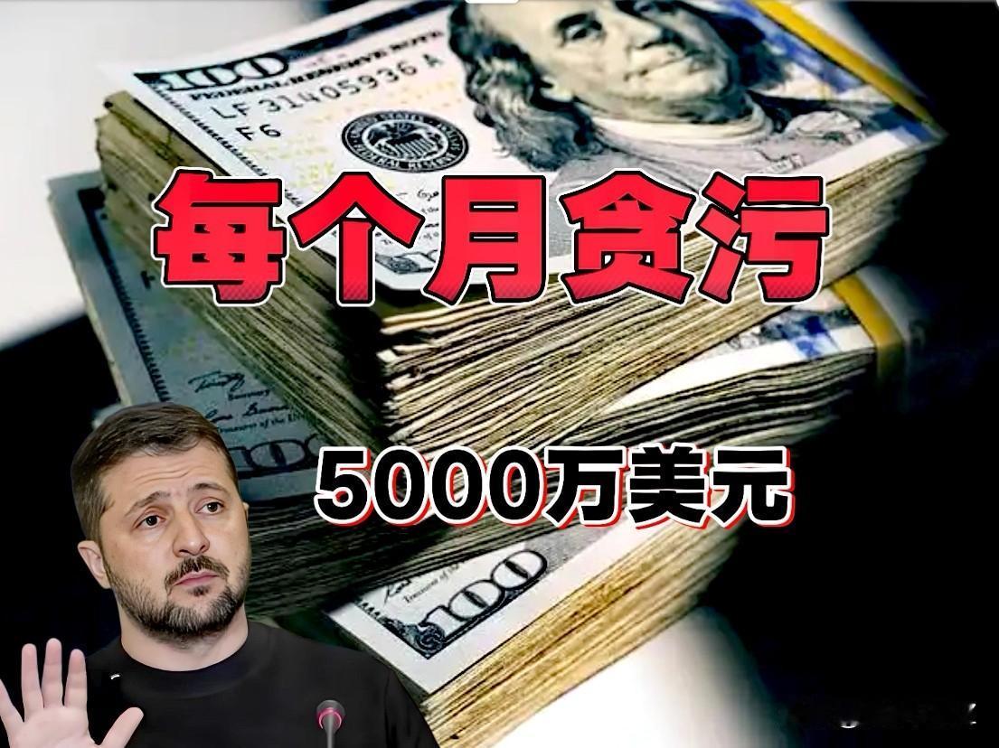 小泽连贪污丑闻爆出！泽连斯基每个月往沙特的个人账户转账5000万美元。

这可不