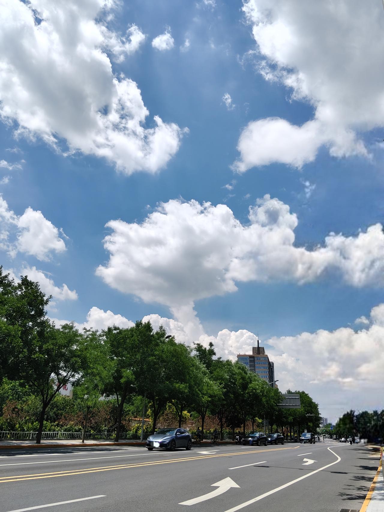 今日天空随手拍
北京这几日天气格外清爽，风带着像是初秋般的凉意，澄澈的蓝天作底，