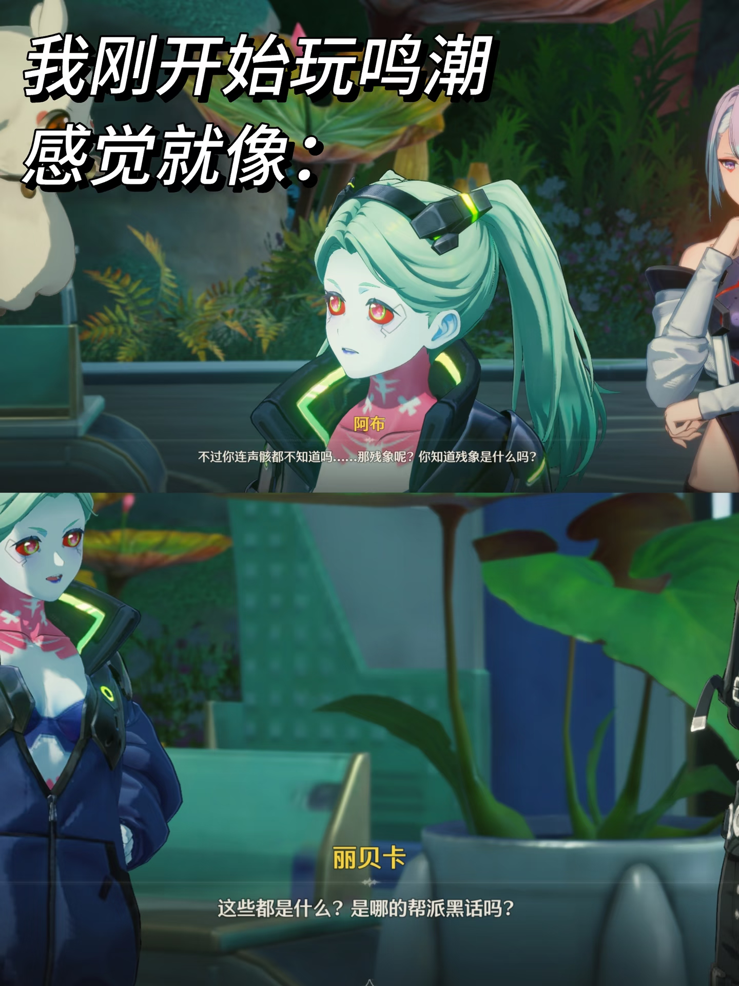 感觉联动角色状态好像我当年玩鸣潮1.0一上线，声骸是啥，残骸是啥，声痕是啥丽贝卡