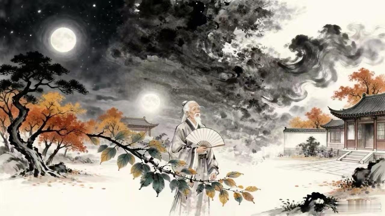 【秋光曲】2021年8月10日云高千尺已荡秋，轻摇折扇凉也幽。枝头色变风东去，冰