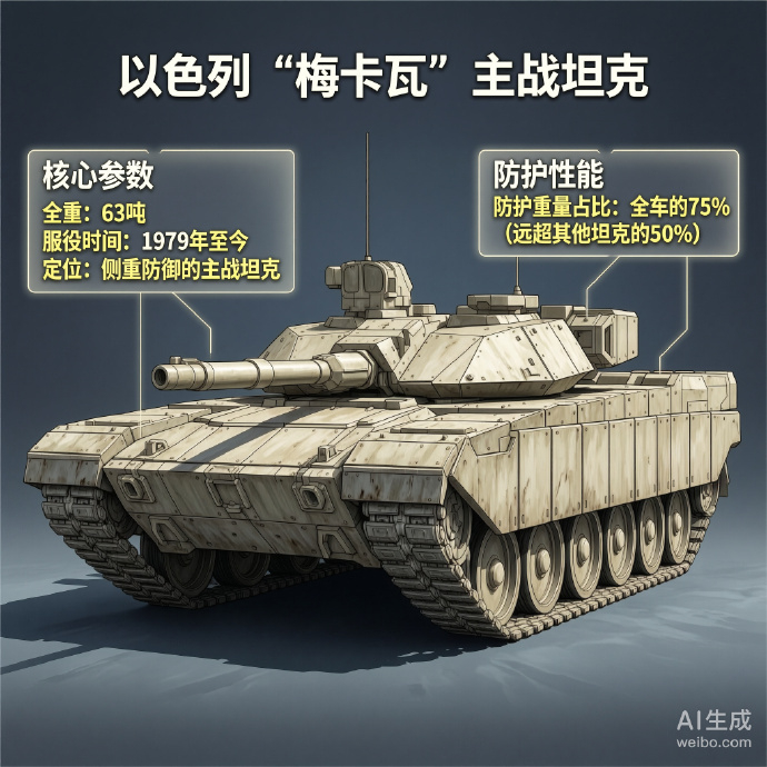 军事ai新视野 以色列“梅卡瓦”主战坦克“梅卡瓦”（Merkava）是以色列研制