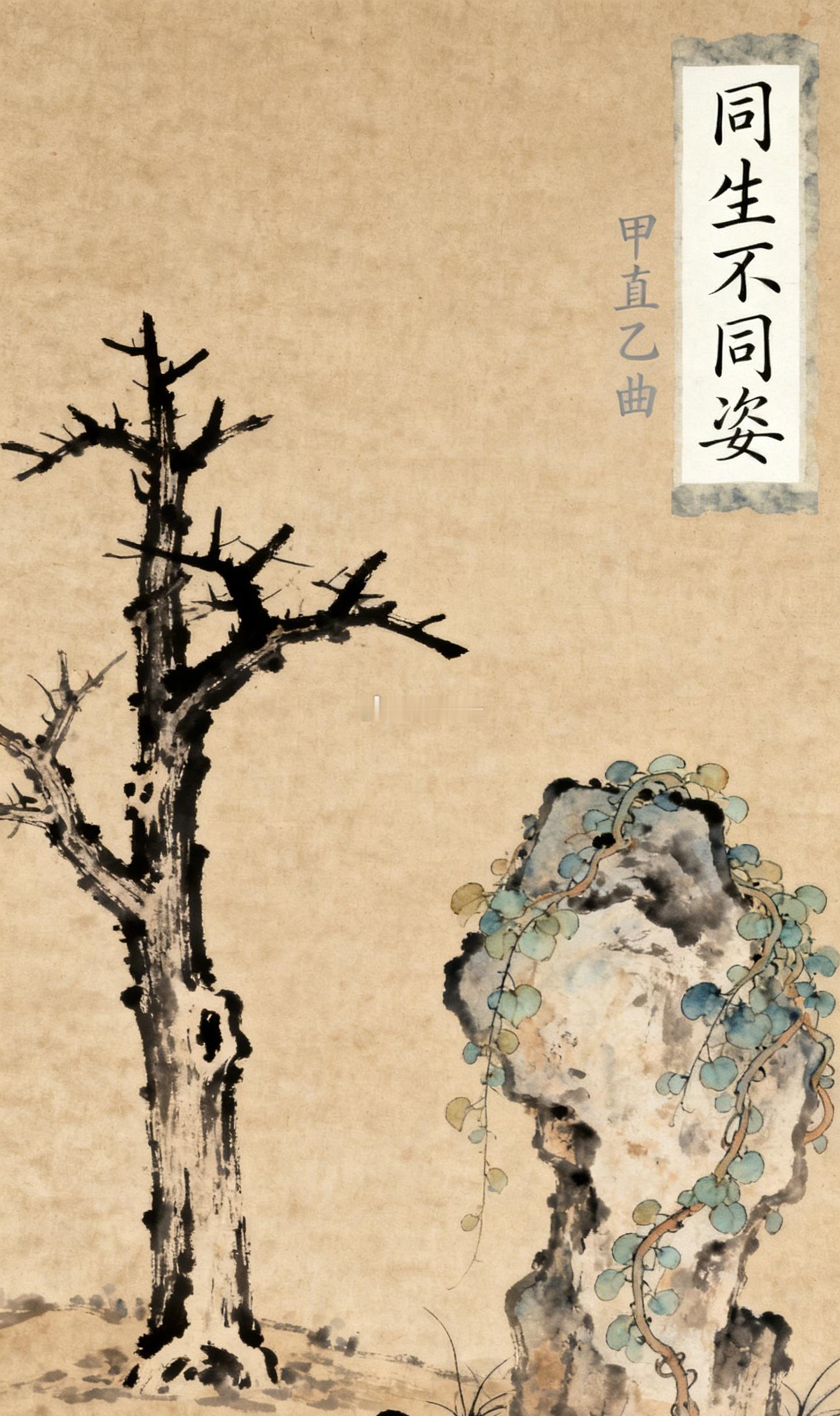 甲木人和乙木人吵架方式，是两出完全不同的戏。甲木的倔强，像一棵迎风挺立的树。不躲