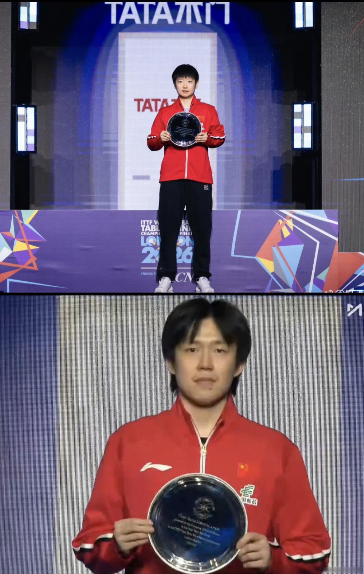 孙颖莎/王楚钦获2026伦敦世乒赛MVP