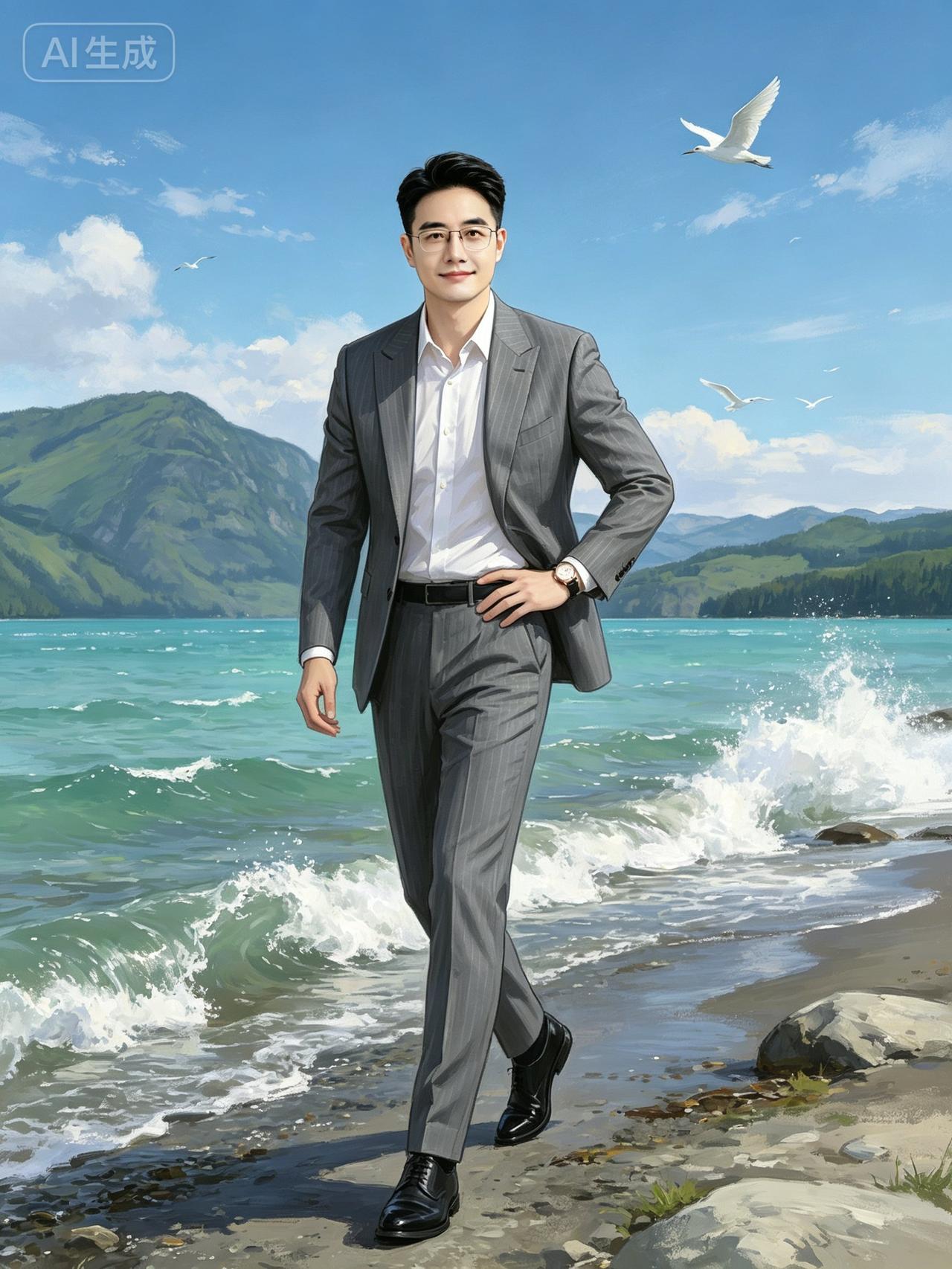 海边秀一波 海畔男神 晒晒我的海边穿搭
