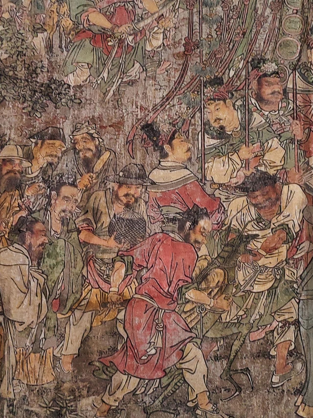 山西新绛稷益庙——明代农耕壁画
正殿内存正德二年（1507年）巨幅农耕壁画，为稷