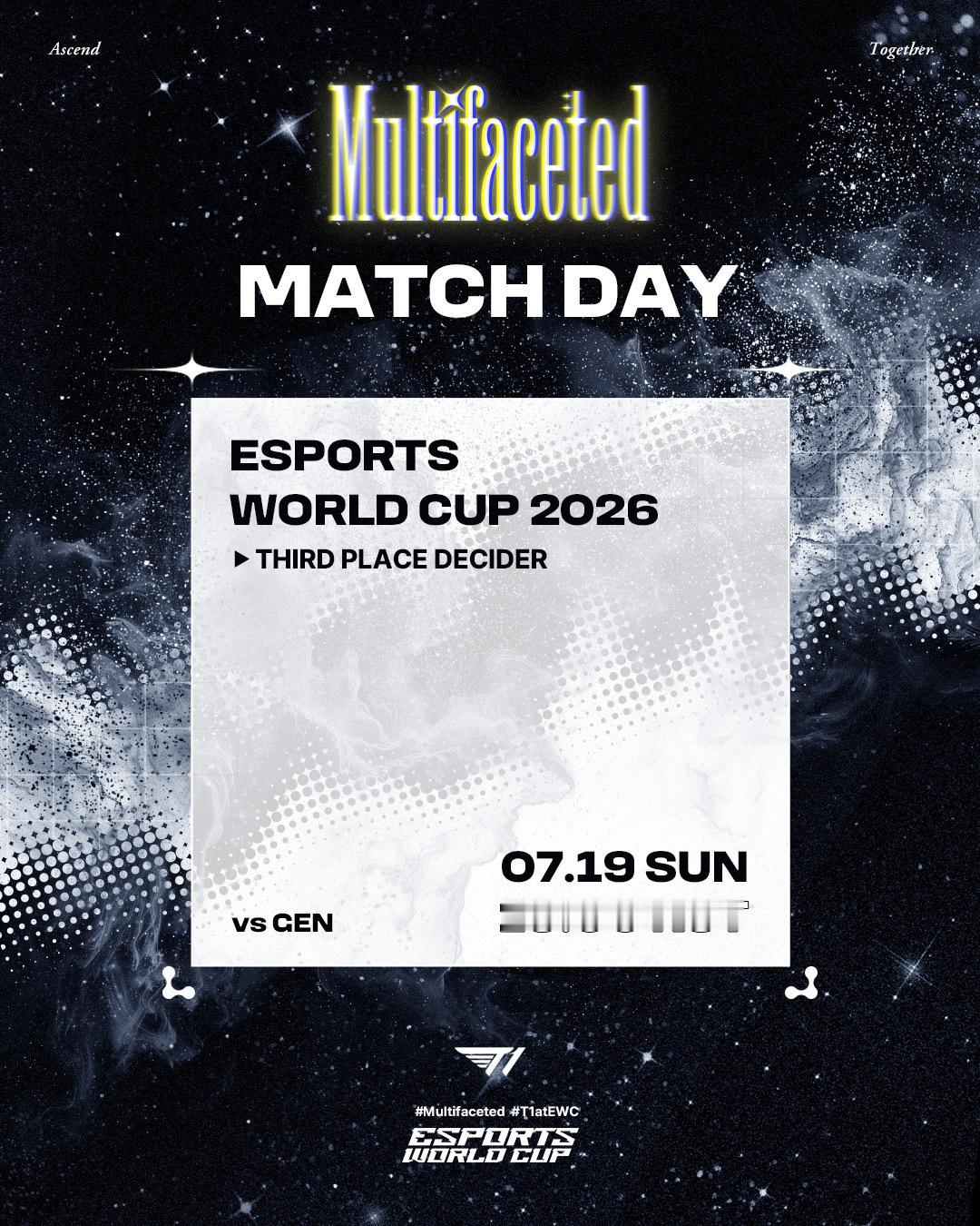 【EWC电竞世俱杯 】 vs GEN今天的比赛对阵GEN，请粉丝们多多支持！T1