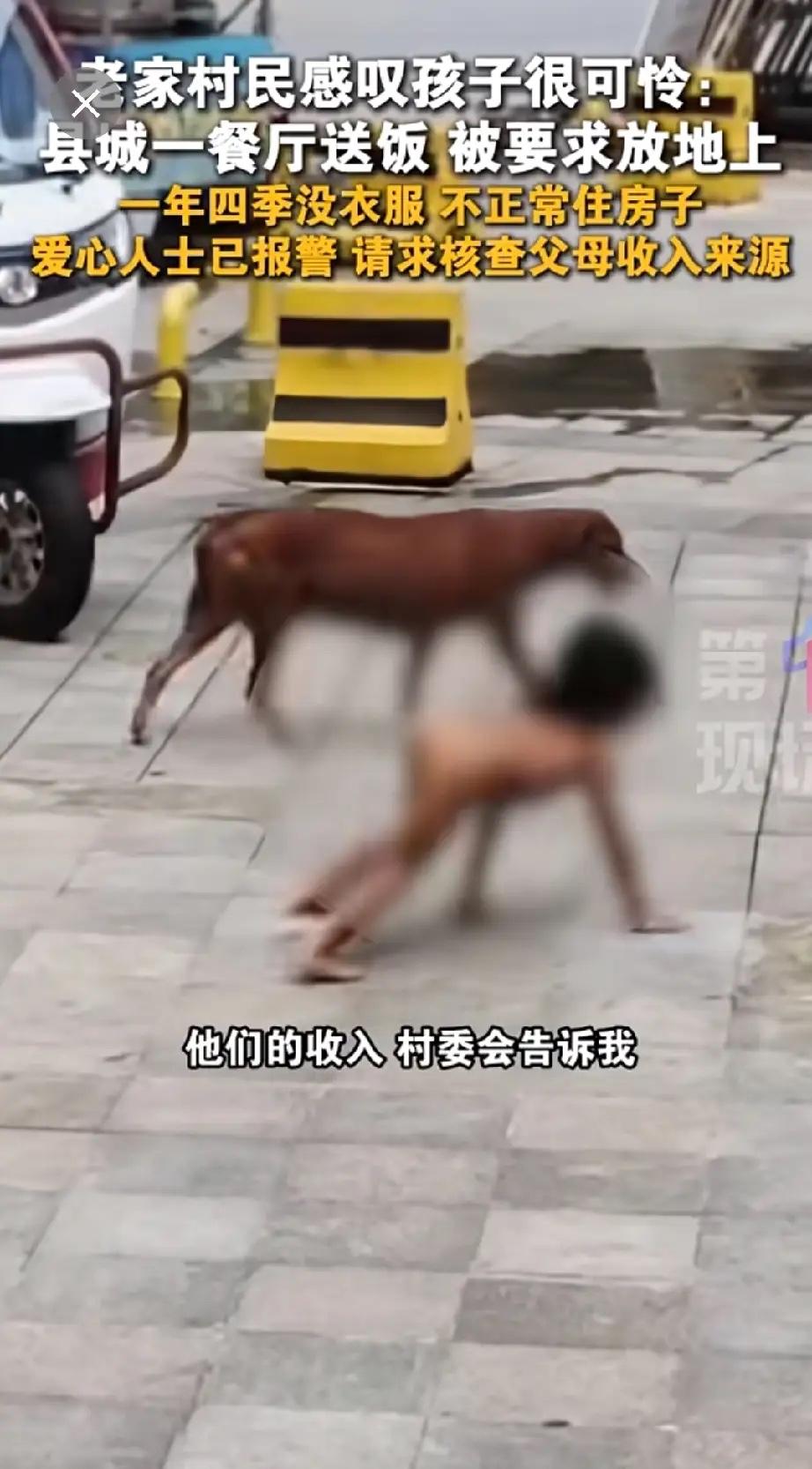 赤身裸体爬行，走路都不会。两个高材生的家长把孩子养成这样，不奇怪吗？妇联给谁说的