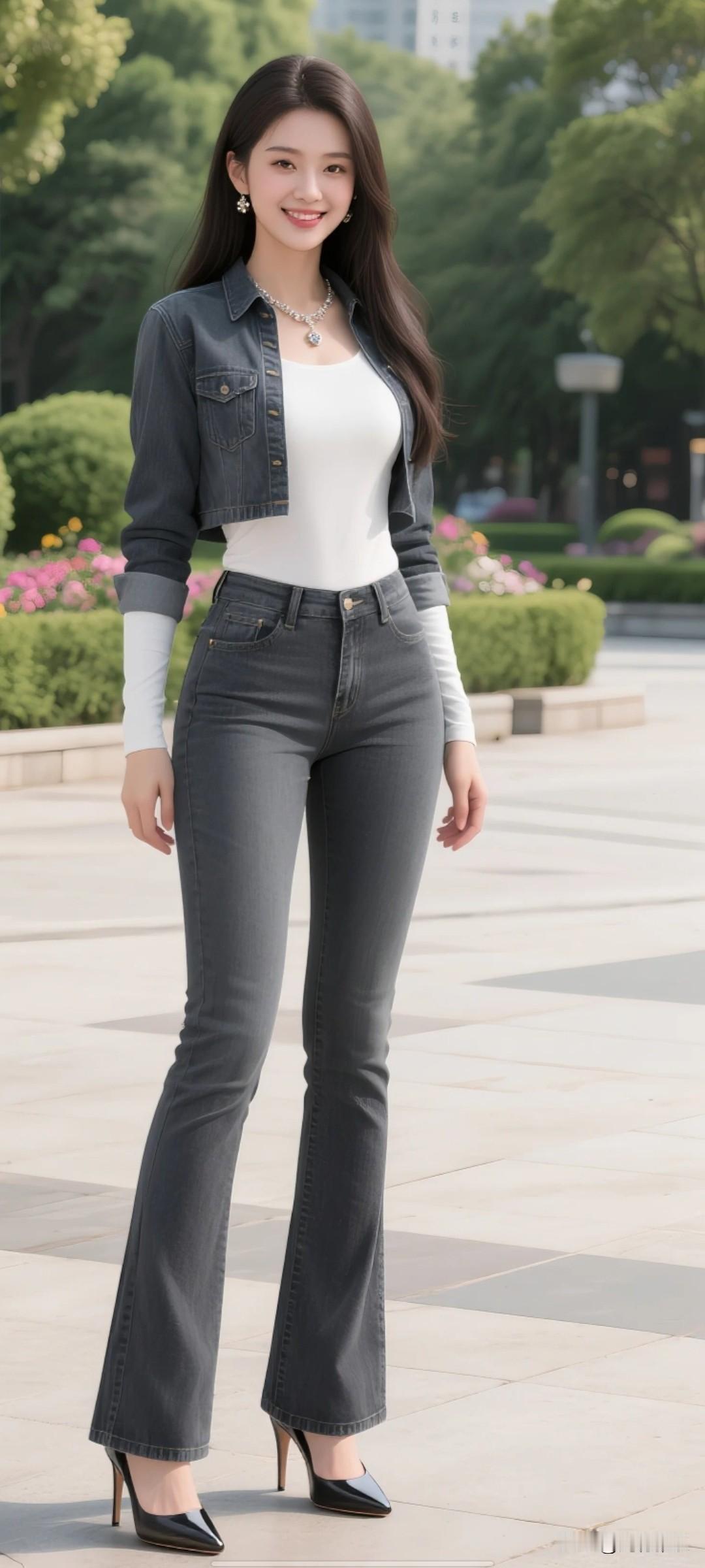 尖头细跟高跟鞋，真显身材，有气质。