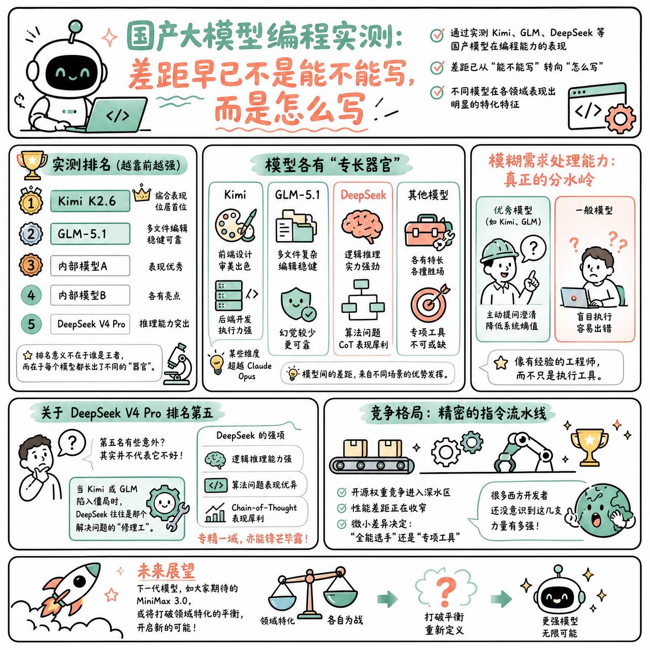 【国产大模型编程实测：差距早已不是能不能写，而是怎么写】

快速阅读：通过对 K