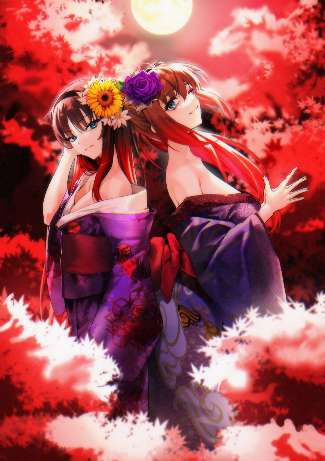 远野秋叶、苍崎青子——月姬、魔法使之夜——画师: セバカンケン，网页链接