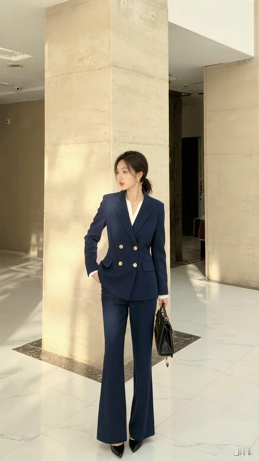 上班必须要穿高跟鞋职业装职业装 美女职业装 上班日常高跟鞋 职业装穿着 高级有范