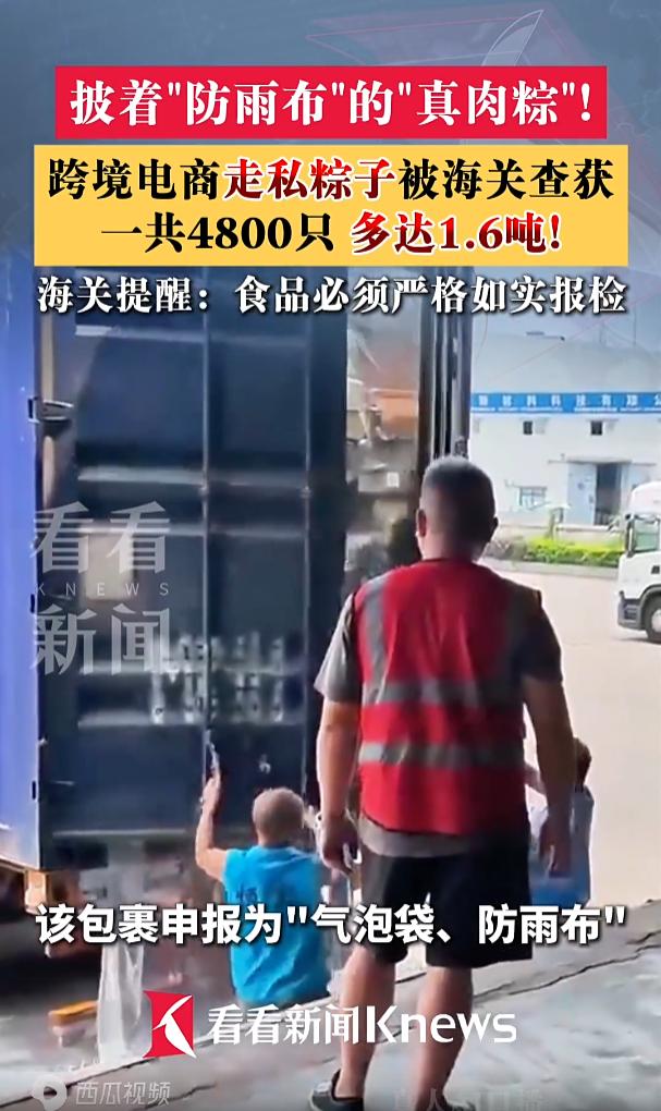 万万没想到！广州海关在跨境电商渠道，竟然查获了1.6吨粽子，这批货物申报为“气泡
